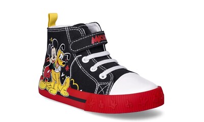 Disney Junior Mickey Mouse Toddler Boys Hi Top Sneakers Shoes Various Sizes NEW