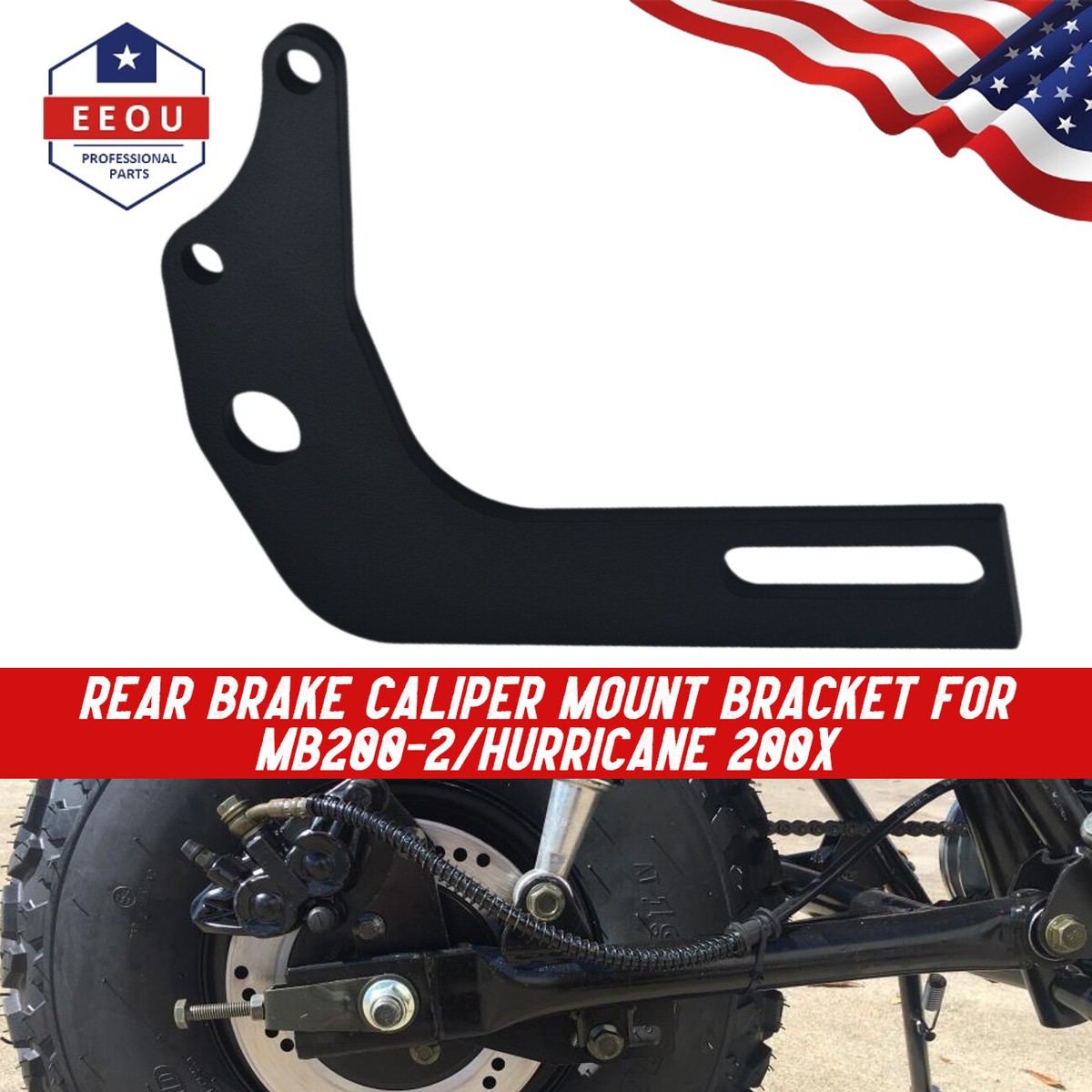 Rear Brake Caliper Mount Bracket For TrailMaster MB200-2 Hurricane