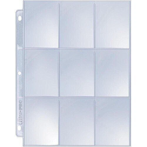 25-CT Ultra Pro Card Sleeves 9-Pockets Collector Binder Baseball Sports Trading