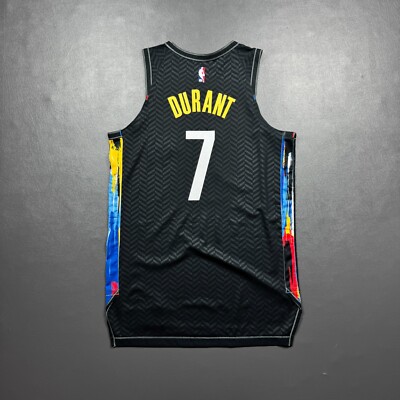 100% Authentic Kevin Durant 2021 Nets City Team Issued Pro Cut