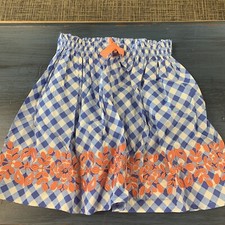Matilda Jane sz 12 Happy and Free Tarte Tartin skirt Blue Gingham NWOT