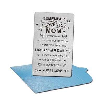 EE&YU Mom Gifts for Women, Remember I Love You Mom Card, Thank You Mom Gifts 