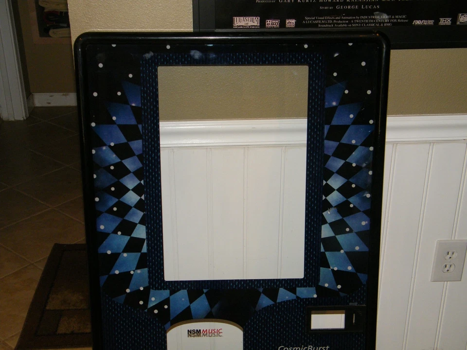 COSMIC BURST NSM TOCADISCOS DE MONTAJE EN PARED; MARCO DE VIDRIO DE PUERTA DELANTERA (COMO SE MUESTRA) Foto 3 de 4