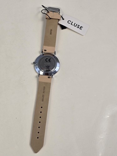 Cluse La Boheme 38mm Women's Watch Silver Stainless Nude Leather CL18231 NEW - Picture 3 of 8