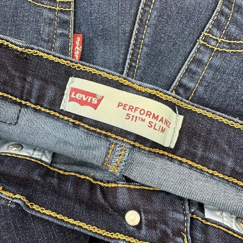 Levi's 511 Performance Slim Blue Jeans Boys Size 14 Reg 27 X 27 (measures 26x27) - Picture 3 of 13