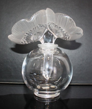 Lalique *Deux Anemones* Flacon  Parfum Perfume Bottle & Stopper  Chrystal #11613