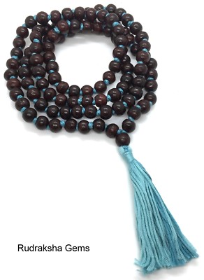 BUDDHIST PALISANDER Fair Trade OM MANTRA BUDDHA MALA PERLEN 108 MEDITATION HALSKETTE