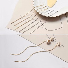 6pcs Tassel Chain Charm,Gold/Silver Earring Chain Pendant,Thread Earring
