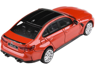 BMW M3 G80 TORONTO RED MET. W/BLACK TOP 1/64 DIECAST MODEL CAR
