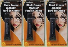 3-SET BLACK CREAM MAKEUP Adults Child Evil Halloween Costume Face Rubie's 18121