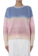  Other Stories color block Sweater Alpaca Wool Blend Size M Pink Blue Cream