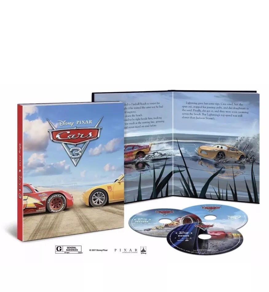 NEW CARS 3 Exclusive DigiBook PIXAR 32-Page Storybook/Blu