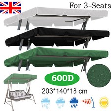 3 Seater Replacement Canopy For Swing Seat Garden Park Hammock Top Chair Cover