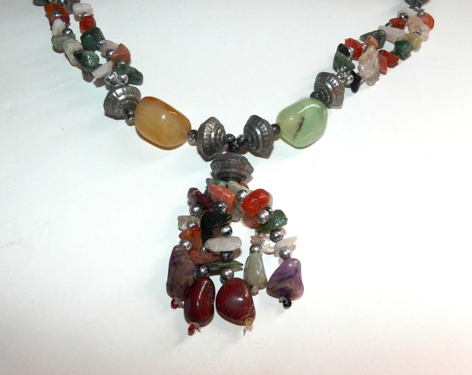 COLLANA di PIETRE miste multicolore - gioiello - Immagine 2 di 4