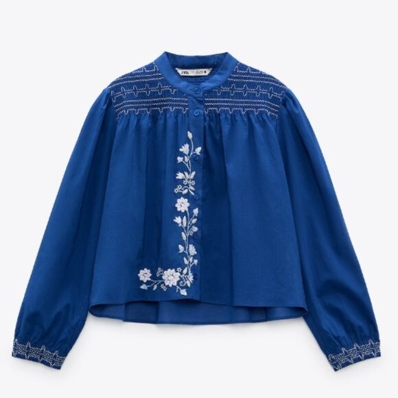 み★bluelea Embroidery jacquard blouse Amazon.com: Women's 3/4 Sleeve Shirts Cotton Linen Jacquard