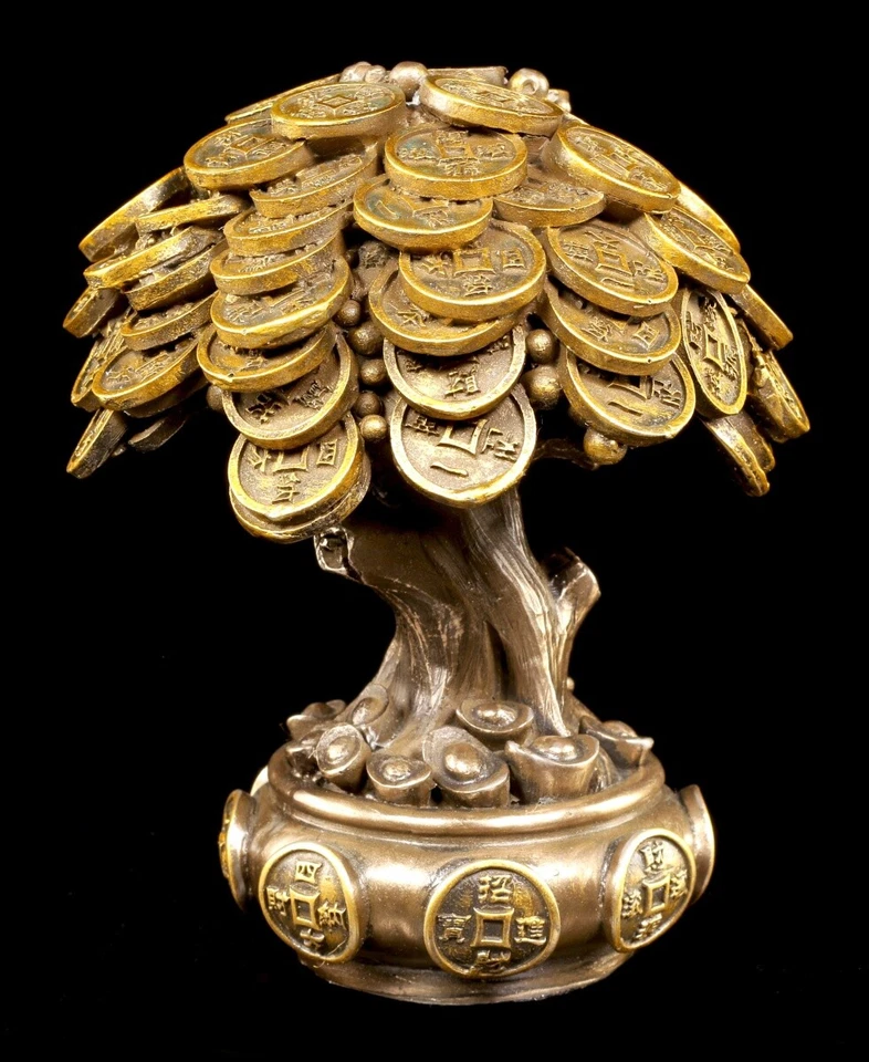 Feng Shui Figur - Geld Baum - Glücksbringer Geschenk Buddha Geldsegen - Bild 3 von 4
