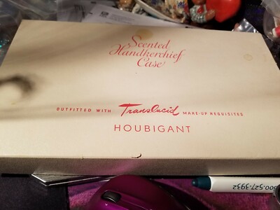 1920 HOUBIGANT Lot Vintage Makeup Compact Rouge Powder Gilt