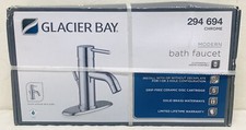 Glacier Bay Modern 4 inch Bathroom Faucet with Pop-Up Assembly Drain Chrome