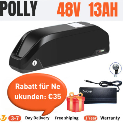 E-Bike Akku 48V 13Ah 624WH Lithium Ionen YINGWU E-Bike Batterie &Ladegerät  