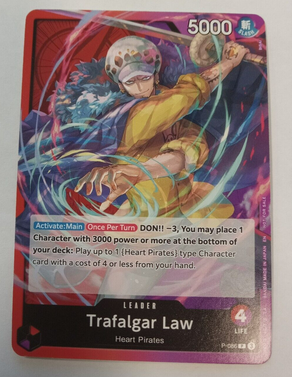 One Piece - Trafalgar Law - P-086 - OP10 Release Event Red/Purple