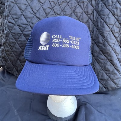 AT&T Logo Navy Blue Snapback Mesh Baseball Cap Hat Call JULIE Joint Utilities