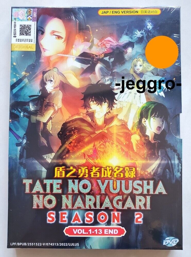 The Rising of Shield Hero Tate no Yuusha no Nariagari Season 2 Vol.1-13 DVD