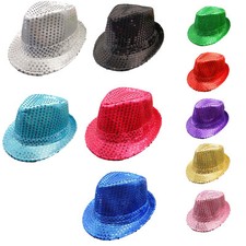 Mens Womens Hat Stage Headwear Stylish Headgear Dance Cap Sparkling Accessory
