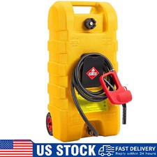 15 Gallon Gas Can Fuel Tank Container ,Portable Diesel Gas Storage Caddy w/Wheel