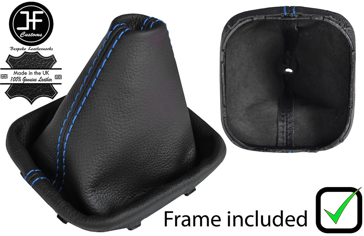 SDeelCase Black Suede Short Shifter Boot With Blue Stitch – OEM Style Manual Transmission
