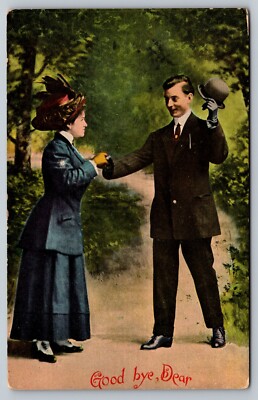 Postcard Good Bye Dear Romance Divorce Breaking up c1910  A19