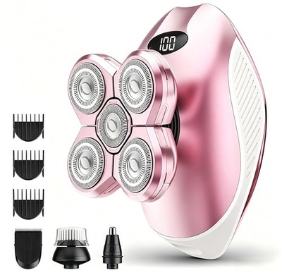 Electric Razors for Women, 5-in-1 Rechargeable Body Shaver - Waterproof Wet D...