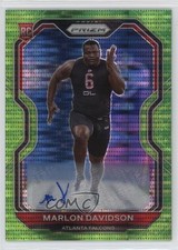 2020 Panini Prizm Rookie Neon Green Pulsar Marlon Davidson #347 Auto 0jd0