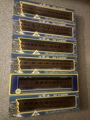 Vtg LotOf 6 AHM HO Scale Pennsylvania/Rivorossi PassengerCars SeeDescription NIB