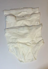 Vtg 80s Fruit Of The Loom Briefs Underwear Gold Blue Stripe Sz XL 42-44 New