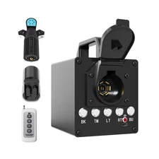 Portable Trailer Light Tester Box with 12V 10Ah Battery, Wireless Remote Cont...