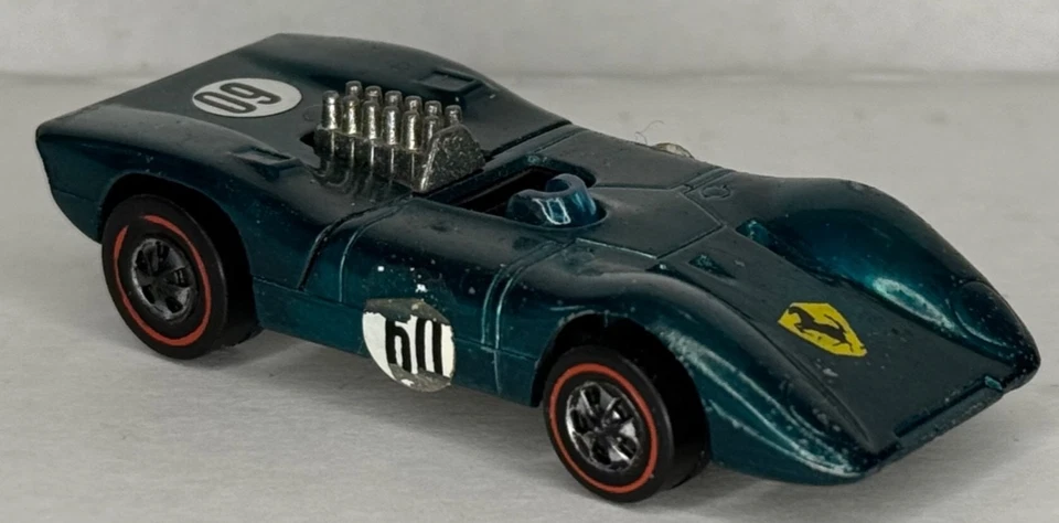 Hot Wheels Redline Ferrari 312P 1970 – Spectraflame Green -  Vintage Original HK - Image 4 of 4