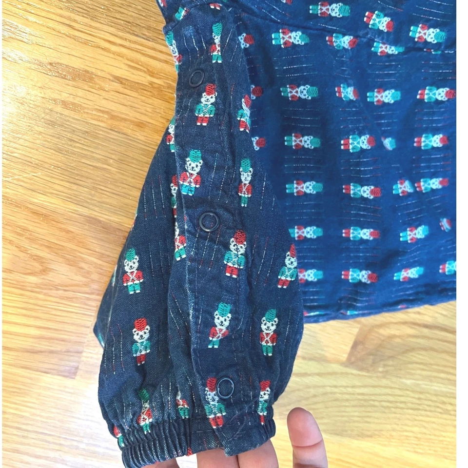 Mono vintage años 80 OshKosh B'Gosh Navidad Cascanueces Oso Estampado 18 m Usado en Excelente Condición Foto 4 de 4