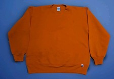 Vintage Russell Athletic Orange Pullover Crewneck Sweatshirt Men Large USA Made