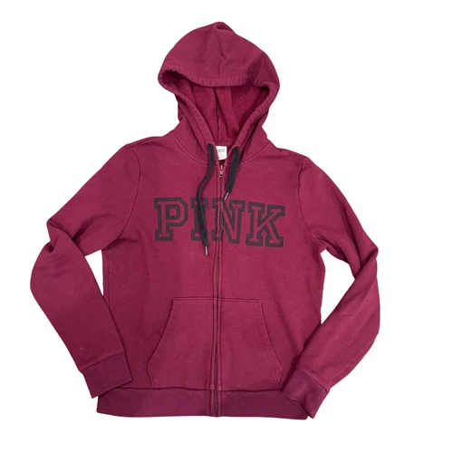 UNDERCOVER Felpa con cappuccio e zip intera ROSA Victoria's Secret colore bordeaux taglia M