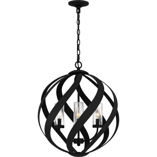 Earth Black Four Light Pendant from the Blacksmith Collection - Picture 3 of 6