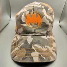 Batman Camouflage Baseball Cap Hat Orange Logo Adjustable DC Comics Superhero