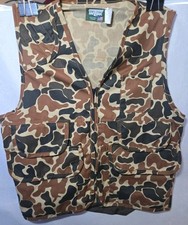 SAFTBAK Hunting Vest Large Brown Duck Camo Bird Small Game Shoulder Pad Vintage