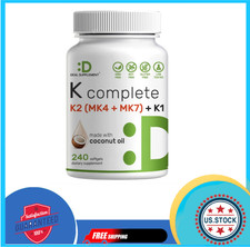 DEAL SUPPLEMENT Vitamin K Complete - 240 Coconut Oil Softgels  High Potency...