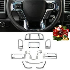 Chrome Central Control Decoration Interior Trim Accessories for 2015+ Ford F150