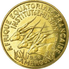[#30824] Coin, Cameroon, 10 Francs, 1958, Paris, MS, Aluminum-Bronze, Lecompte:2