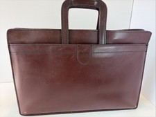 Vintage Hartmann Belting Leather Handle Portfolio Attache Briefcase Retractable