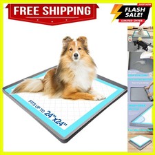 Pee Pad Holder for Dogs, Puppy Pad Tray for 24" x 24" Dog Training Pads, No S...