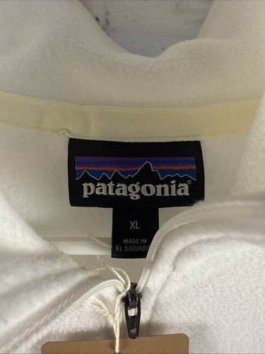 Patagonia Fleecepullover Damen Birke weiß Micro D 1/4 Zip Gr. XL #26278 - Bild 3 von 5