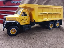 DEPT. OF PARKS AND RECREATION B MACK DUMP TRUCK FIRST GEAR 1/34TH SCALE METAL
