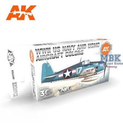 AK Interactive S.L. AK-11729 WWII US NAVY & USMC AIRCRAFT COLORS (3.Gen.)